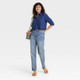 New - Women's High-Rise 90's Vintage Straight Jeans - Universal Thread Medium Wash 00 Short
