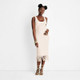 New - Women's Sleeveless Crochet Fringe Sweater Dress - Future Collective with Alani Noelle Tan L