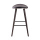 New - Set of 2 26" Saddle Counter Height Barstools with Faux Leather Gray/Black - LumiSource