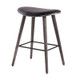New - Set of 2 26" Saddle Counter Height Barstools with Faux Leather Gray/Black - LumiSource