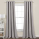 New - Set of 2 (84"x52") Insulated Grommet Blackout Window Curtain Panels Gray - Lush Décor