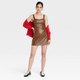 New - Women's Faux Leather Bodycon Dress - A New Day Dark Brown S