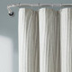 New - Vintage Stripe Yarn Dyed Cotton Shower Curtain Gray/White - Lush Décor