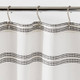 New - Textured Striped Shower Curtain Black/White - Threshold