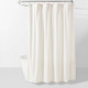 New - Velvet Scallop Burnout Glam Shower Curtain Ivory - Threshold