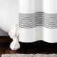New - 72"x72" Boho Tassel Striped Yarn Dyed Eco Friendly Recycled Cotton Shower Curtain Black - Lush Décor