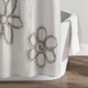 New - Single Ruffle Flower Shower Curtain Gray - Lush Décor
