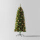 New - 6' Pre-lit Slim Virginia Pine Artificial Christmas Tree Multicolor Lights - Wondershop
