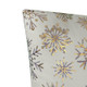 New - 18"x18" Snowflakes Velvet Foil Printed Holiday Square Throw Pillow Cream - Edie@Home