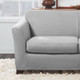 New - 3pc Ultimate Stretch Leather Loveseat Slipcovers Gray - Sure Fit