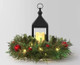 New - DISPLAY 051019484 16" Pre-lit LED Battery Operated Greenery Artificial Pot Filler with Lantern and Candle Warm White Lights - Wondershop