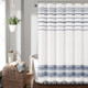 New - 72"x72" Breezy Chic Tassel Jacquard Eco-Friendly Recycled Cotton Shower Curtain Navy - Lush Décor