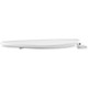 New - Caswell Never Loosen Elongated Antimicrobial Plastic Soft Close Toilet Seat White - Mayfair by Bemis