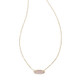 New - Kendra Scott Eva 14K Gold Over Brass Pendant Necklace - Rose Quartz