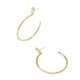 New - Kendra Scott Emma 14K Gold Over Brass Hoop Earrings - Dichroic Glass