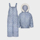 New - OshKosh B'gosh  Baby Girls' Floral Snow Bib and Jacket Set - Blue 24M