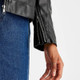 New - Women's Long Sleeve Faux Leather Jacket - Future Collective with Reese Blutstein Black XS