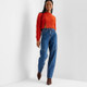 New - Women's Western Seamed Straight Denim Pant - Future Collective with Reese Blutstein Dark Blue 6