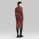 New - Women's Long Sleeve Lurex Mesh Midi Dress - Wild Fable Burgundy XS