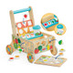 Open Box Melissa & Doug Wooden Shape Sorting Grocery Cart Push Toy and Puzzles
