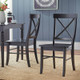 New - Set of 2 Albury Cross Back Dining Chairs Black - Buylateral