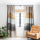 New - Lola Terracota Abstract Interaction 50" x 96" Single Panel Room Darkening Window Curtain - Society6