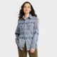 New - Houston White Adult Long Sleeve African Woven Button-Down Shirt - Blue S
