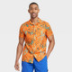 New - Men's Short Sleeve Resort T-Shirt - All in Motion Coral Orange M