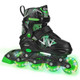New - Roller Derby Stryde Lighted Boys' Adjustable Inline Skate - Black/Green M
