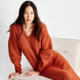 New - Women's Long Sleeve Chunky Sweater Midi Dress - Future Collective with Reese Blutstein Rust L