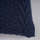 Open Box 20"x20" Oversize Chunky Sweater Knit Square Throw Pillow Navy - Evergrace