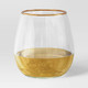 Open Box 4pc Stemless Wine Glass Set Gold - Threshold