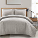 New - Lush Décor 3pc Full/Queen Mid Century Circle Reversible Oversized Cotton Quilt Bedding Set Gray