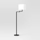 New - Metal Column Swing Arm Floor Lamp Black - Threshold