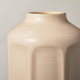 New - 13" Faceted Ceramic Vase Sunset Taupe - Hearth & Hand with Magnolia