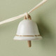 Open Box 3.75' Decorative Ceramic Bell Christmas Garland Cream - Hearth & Hand