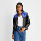 New - Women's Long Sleeve Faux Leather Jacket - Future Collective with Reese Blutstein Black M