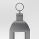 New - 22" Aluminum Outdoor Lantern Candle Holder Dark Silver - Smith & Hawken