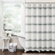 New - Farmhouse Striped Shower Curtain Dark Gray - Lush Décor