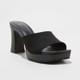 New - Women's Darla Platform Mule Heels - A New Day Black 9.5