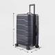 New - Hardside Medium Checked Suitcase Gray - Open Story