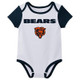 New - NFL Chicago Bears Infant Boys' AOP 3pk Bodysuit - 12M