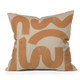 New - 16"x16" 'Almost Makes Perfect' Squig Square Throw Pillow Light Brown - Deny Designs