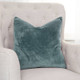 New - 22"x22" Oversize Square Throw Pillow Cover Teal - Rizzy Home