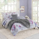 New - Full/Queen Teen Modern Luxe Floral Comforter Set Pink/Gray/Blue - Makers Collective