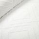 New - 3pc Full/Queen Diamond Clip Jacquard Duvet Cover Set White - Lush Décor
