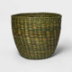 New - Large Round Woven Junco Basket Light Green - Threshold