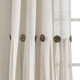 New - 84"x40" Farmhouse Linen Button Light Filtering Window Curtain Panel Off White - Lush Décor