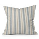 New - 18" x 18" Little Arrow Design Co. Ivy Stripes Outdoor Throw Pillow Cream/Blue - Deny Designs