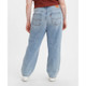 New - Levi's Women's Plus Size Mid-Rise '94 Baggy Straight Jeans - Light Indigo Worn In 24